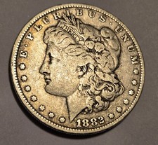 AU 1882 O Morgan Silver Dollar $1 US Mint Coin - Ungraded About Uncirculated picture