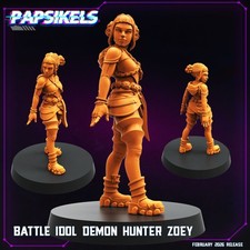 Battle Idol Demon Hunter Set Zoey (3) – Papsikels Resin Miniatures 32mm Tabletop picture