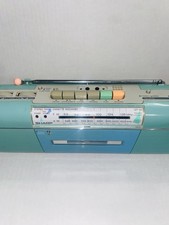 Sharp QT-50 Cassette Player Radio Teal VTG  1980s Stranger Things FULLY WORKS picture