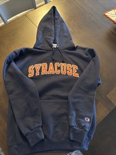 NWT Champion Syracuse Orange Hoodie Sweatshirt Medium Navy  Arch NCAA Unisex picture