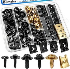 60Pcs U-Nut Clips and Body Bolts Screws Assortment Kit, 10 Sizes Auto Car U Clip picture