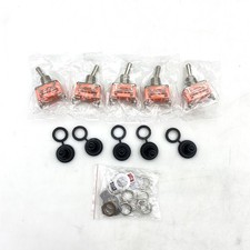 5x 12V SPST Solid Metal Toggle Switch ON/OFF Single Pole for Marine Automotive picture