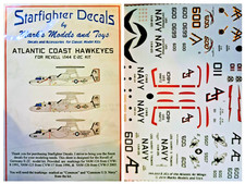 Starfighter 1/144 E-2C Hawkeyes Atlantic Coast AWACS VAW-124/125/126 USN Decals picture