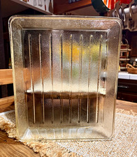 MINT Vtg 1940s-1950s Glass Refrigerator Defrost Drip Pan Chiller Tray 12