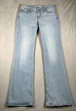 Levi's Superlow Bootcut Jeans Women's 26x32 Light Wash Stretch Denim Y2K picture
