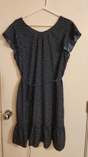 A Navy Blue Cherry Print Cynthia Dress Made by Boden. Womens XL 16-18 picture