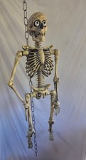 Vintage Gemmy Wisecrack Jack Skeleton Animated Moving Eyes & Jaw, Jokester READ picture