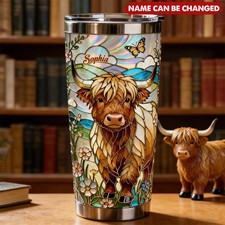 Love Highland Cows - Personalized Highland Cow Tumbler picture