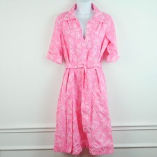 Vintage Lilly Pulitzer 1960s The Lilly Medium Dress Pink Butterfly Tie Waist MCM picture