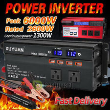 6000W Car Power Inverter DC 12V To AC 110V Pure Sine Wave Solar Converter LCD picture