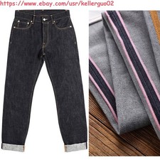 Red Tornado Men's Jeans Slim Straight Fit 16OZ Selvedge Denim Pants One Wash picture