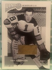 TINY THOMPSON 2002-03 Be A Player In The Game-Used Vintage Memorabilia Pad Relic picture