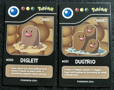 DIGLETT X DUGTRIO EVOLUTION - POKEMON KANTO CCG POKEDEX BLACK RE-EDITIONS picture