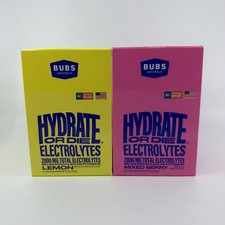BUBS Naturals 2 PACK Hydrate Or Die Electrolytes Berry And Lemon 40 Packets NEW picture