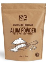 MB Herbals Alum Powder 100 Gram (3.5 Oz) Granulated Potassium Alum Preservative picture