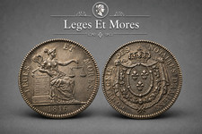 RARE 1816 LEGES ET MORES SILVER Compagnie Des Notaires D Aniens TOKEN MEDAL picture