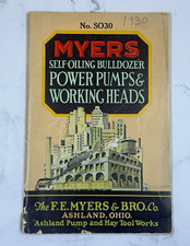 Antique 1930 F.E. Myers & Bro. Co. No. SO30 Pump Catalog Ashland Ohio, Original picture