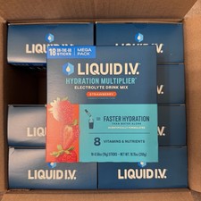 Liquid IV Hydration Strawberry Case Of 144 Sticks Expires 2/2028 picture