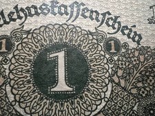 1920 Germany 1 Mark Banknote Great War WW1 WWI Antique Artifact Relic Money picture