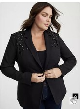 NWOT TORRID Embellished Cutaway Blazer SIZE 1 picture