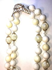 TRIFARI BEADED GOLD CHAIN VINTAGE NECKLACE 22” Braided Seeds Pearls picture