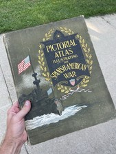 1899 Spanish American War Pictorial Atlas Illustrated George F Cram Antique Book picture