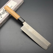 Japanese Usuba Knife 155mm SS Super Steel Octagonal Zelkova Handle Japan picture