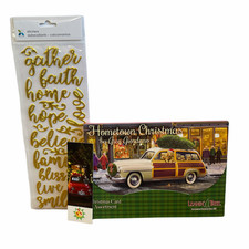 Leanin’ Tree 20 Card Assortment Hometown Christmas w/ Stickers & Bookmark  picture