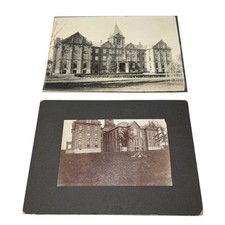 Antique Findlay College Photo Lot Baseball Players In Uniform Old Main picture