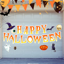 22 Pcs Halloween Garage Door Magnets Happy Halloween Banner Decor picture