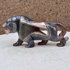 1.18LB High quality agate tiger shape | finely hand carved home decoration picture