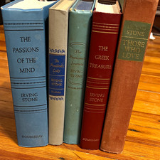 Lot of 5 Autobiographical Novels by Irving Stone Hardcover 1965 John Adams picture