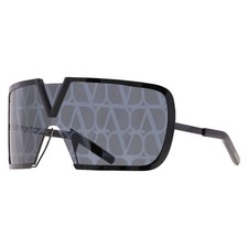 Valentino Romask Dark Grey/Black Flash Mirror Monogram Pattern Shield Unisex picture