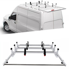 3Bar Steel Ladder Roof Rack w/Roller Fits Nissan NV Low Roof 2012-ON Aluminum  picture