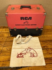 Vintage RCA Expert Electronic Service Vacuum Tube Caddy Case Nipper Tote Bag picture