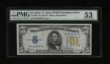 DBR 1934-A $5 North Africa Fr. 2307 PMG 53 Serial K56326687A picture