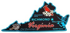 Virginia The Old Dominion State Foil Fridge Magnet picture