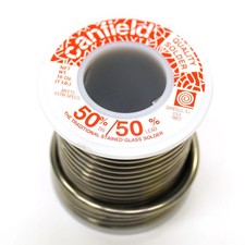 Canfield 50/50 Solder for Stained Glass - 1 lb Spool Lead Tin Alloy Wire picture