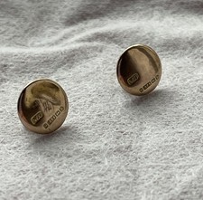 Vintage 9ct Yellow Gold Collar Studs Pair Birmingham 1976 Hallmarked 9.375 W.O picture