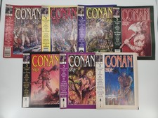 CONAN SAGA 1-7 MARVEL COMIC MAGAZINE LOT THOMAS HOWARD 1988 picture
