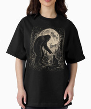 Bigfoot Boop Cat Moon Funny Sasquatch Meme T-Shirt picture