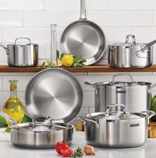 Tramontina 12-Piece Tri-Ply Clad Stainless Steel Cookware Set NEW Induction picture