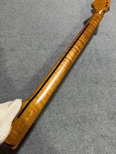 Beautiful 22 Fret 28 inch Roasted Flame Maple Baritone guitar Neck parts matte picture