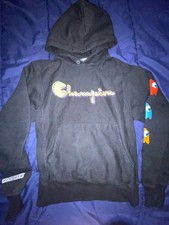 Vintage Champion x Pac-Man Limited Edition Reverse Weave Hoodie Size Small picture