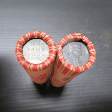 NO RUST 1943-P  FULL ROLL OF 50 STEEL PENNIES NICE CIRCULATED QUALITY WWII COINS picture
