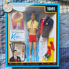 Mattel Barbie Collector My Favorite Ken 1961 12in Doll Set Outfit Accessories picture