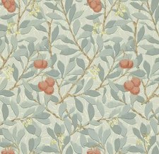 1 roll Morris and Co Arbutus Wallpaper Blue/Pink a.k.a. Slate/Russet DJA1A7102 picture