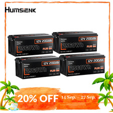 1-4Pcs 12V 200Ah Plus LiFePO4 Lithium Battery 2560Wh 250A BMS Off-Grid Marine picture