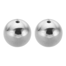 M4x25mm Ball Nuts Knob, 2 Pcs Female Thread Blind Hole Screw Cap Cover, Silver picture