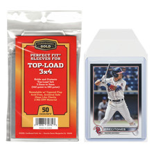 2500ct Cardboard Gold Perfect Fit Cover Sleeves for Toploaders 140pt-190pt Size picture
